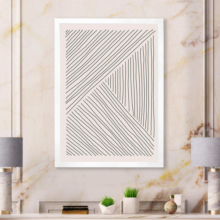 Minimal Geometric Lines II - Modern Bedroom Wall Art