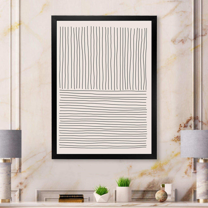 Minimal Geometric Lines III - Modern Bedroom Wall Art