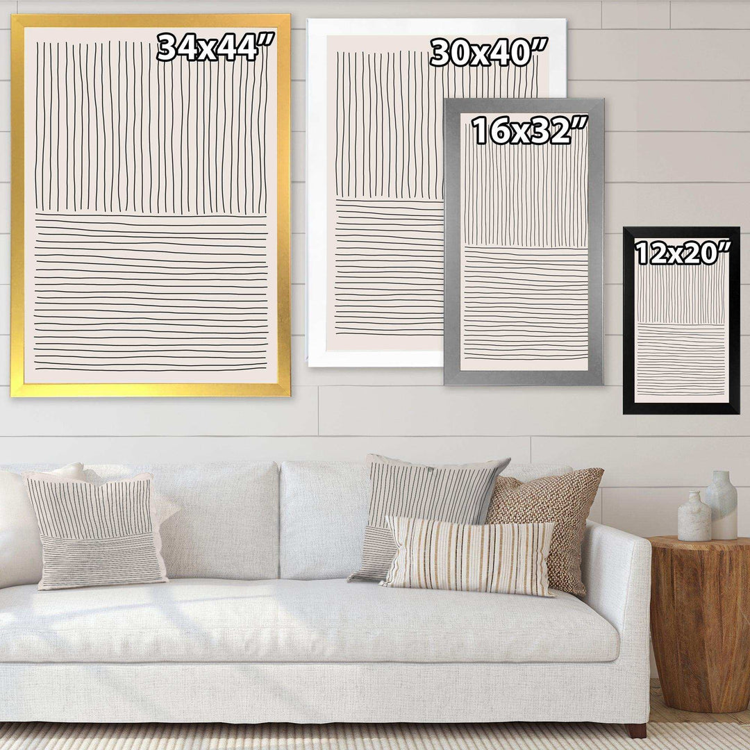 Minimal Geometric Lines III - Modern Bedroom Wall Art