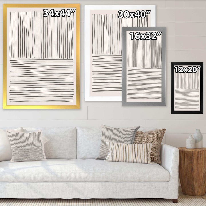 Minimal Geometric Lines III - Modern Bedroom Wall Art