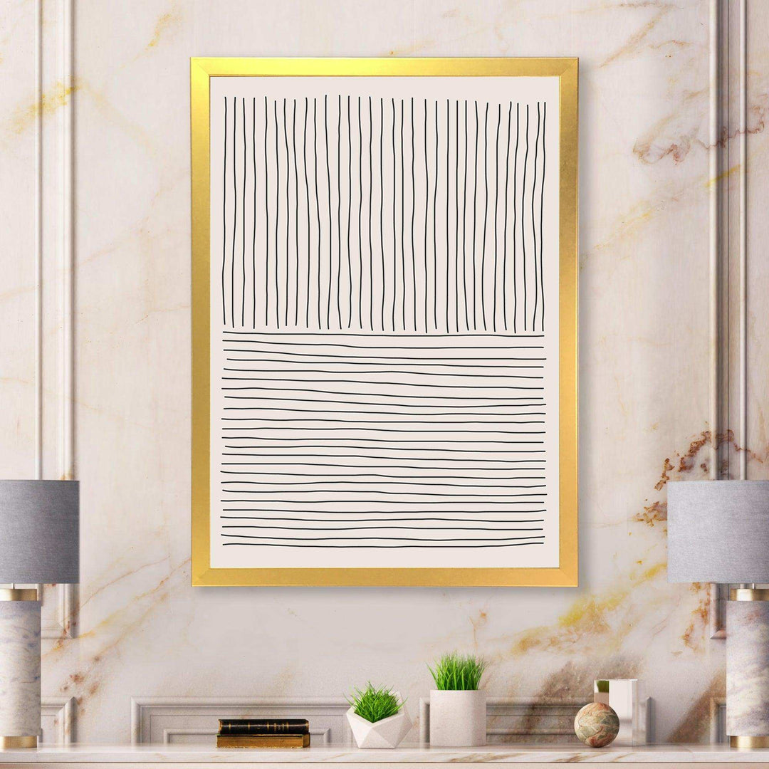 Minimal Geometric Lines III - Modern Bedroom Wall Art