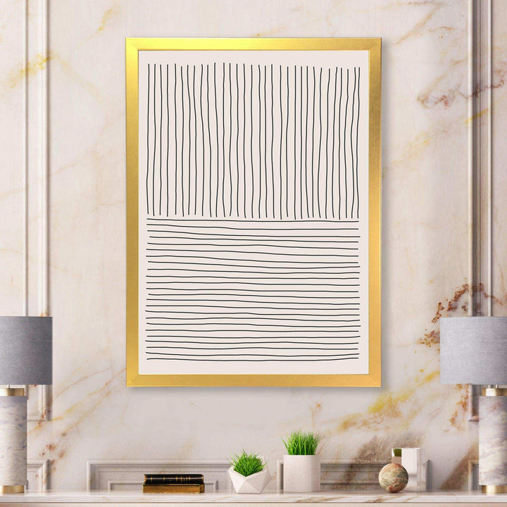 Minimal Geometric Lines III - Modern Bedroom Wall Art