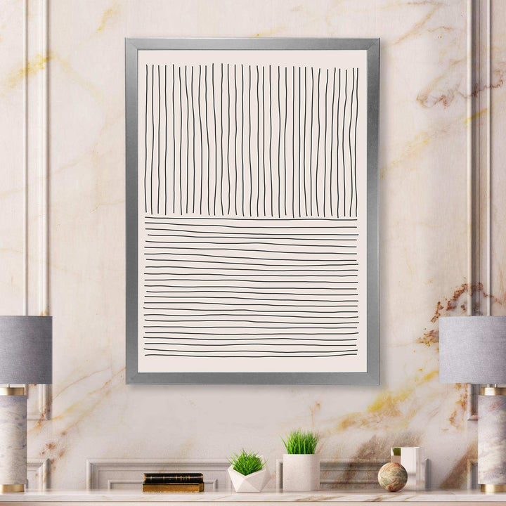 Minimal Geometric Lines III - Modern Bedroom Wall Art