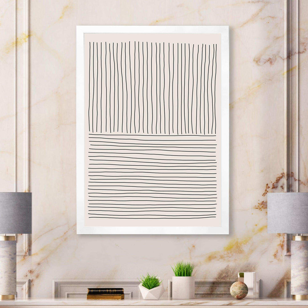 Minimal Geometric Lines III - Modern Bedroom Wall Art