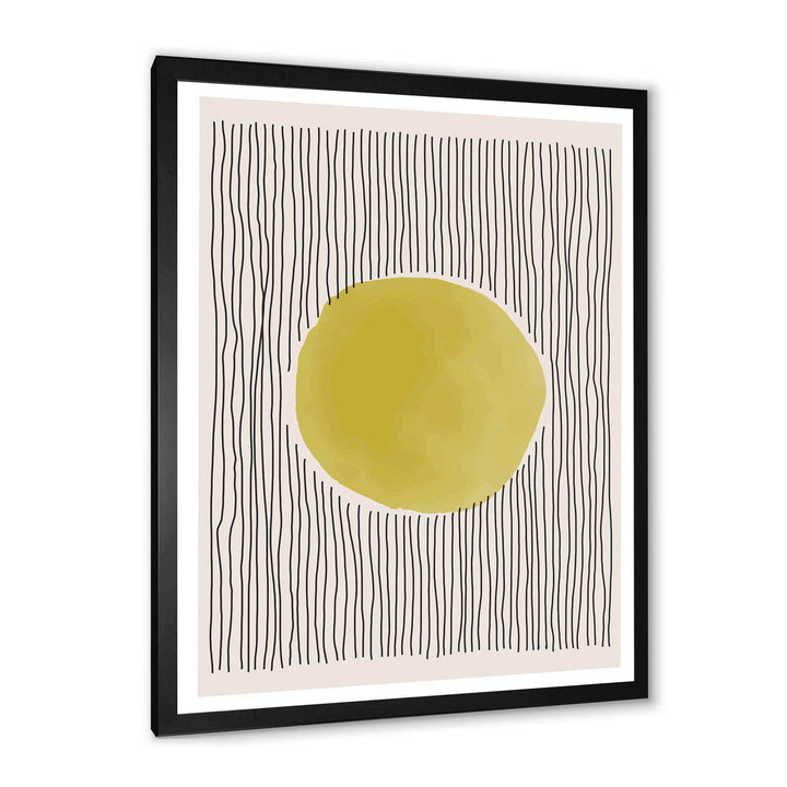 Minimal Geometric Lines And Circle I - Modern Canvas Wall Art
