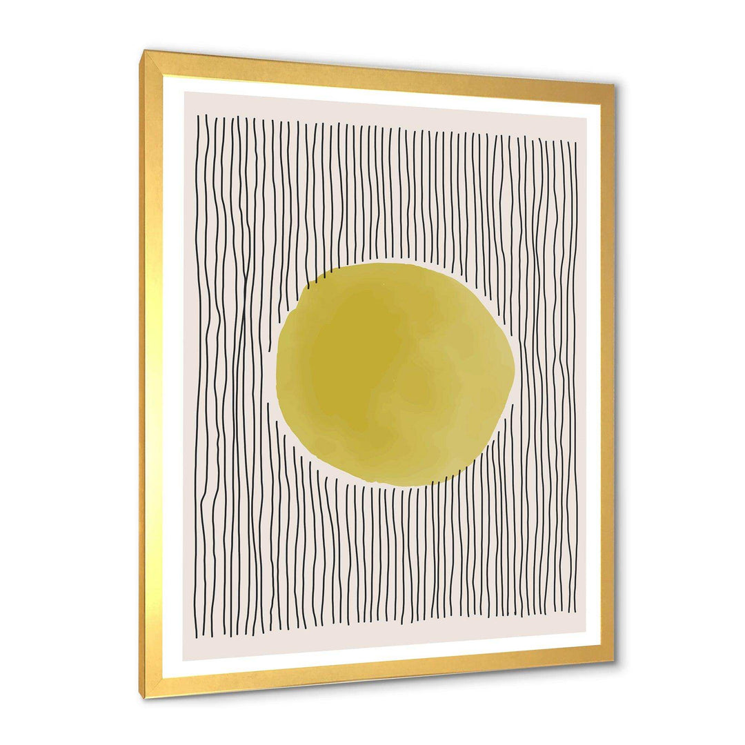 Minimal Geometric Lines And Circle I - Modern Canvas Wall Art