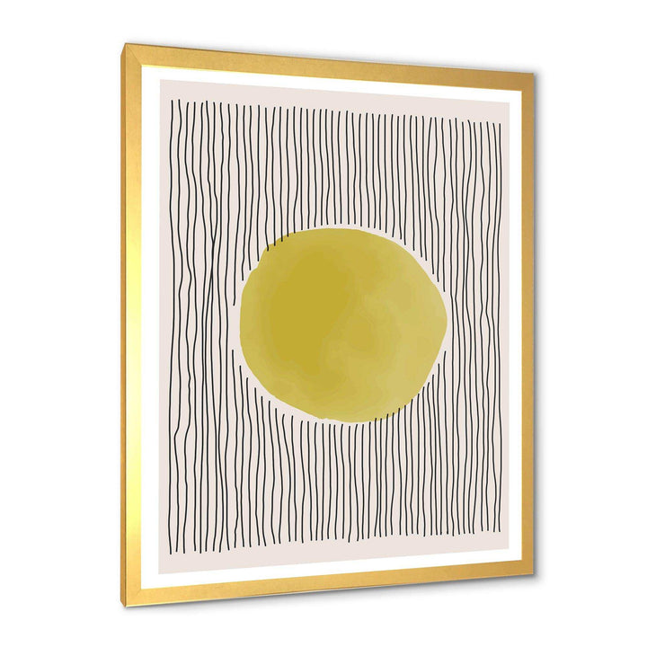 Minimal Geometric Lines And Circle I - Modern Canvas Wall Art