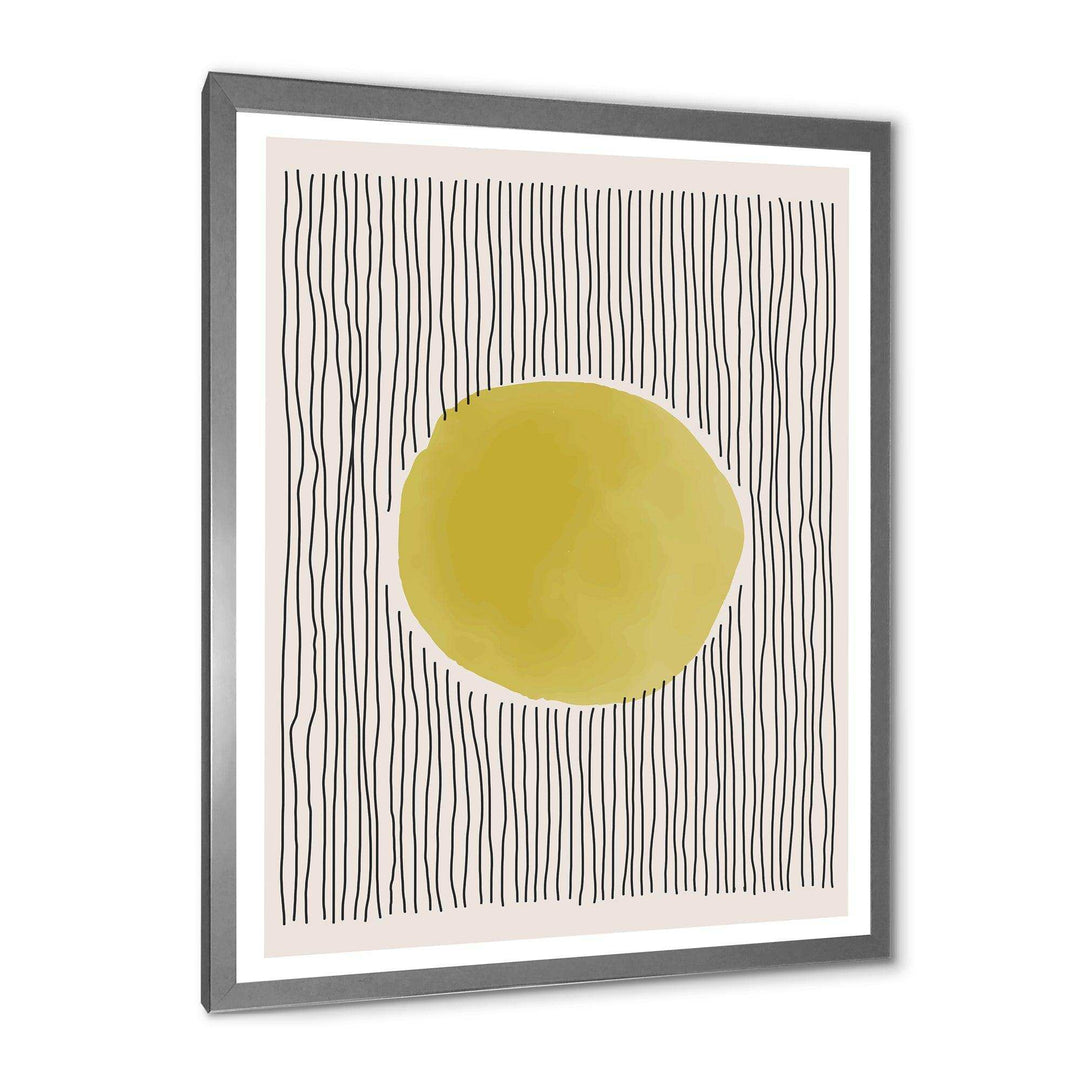 Minimal Geometric Lines And Circle I - Modern Canvas Wall Art