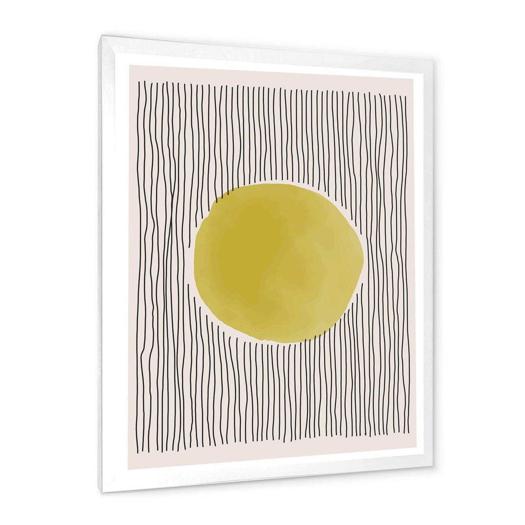 Minimal Geometric Lines And Circle I - Modern Canvas Wall Art