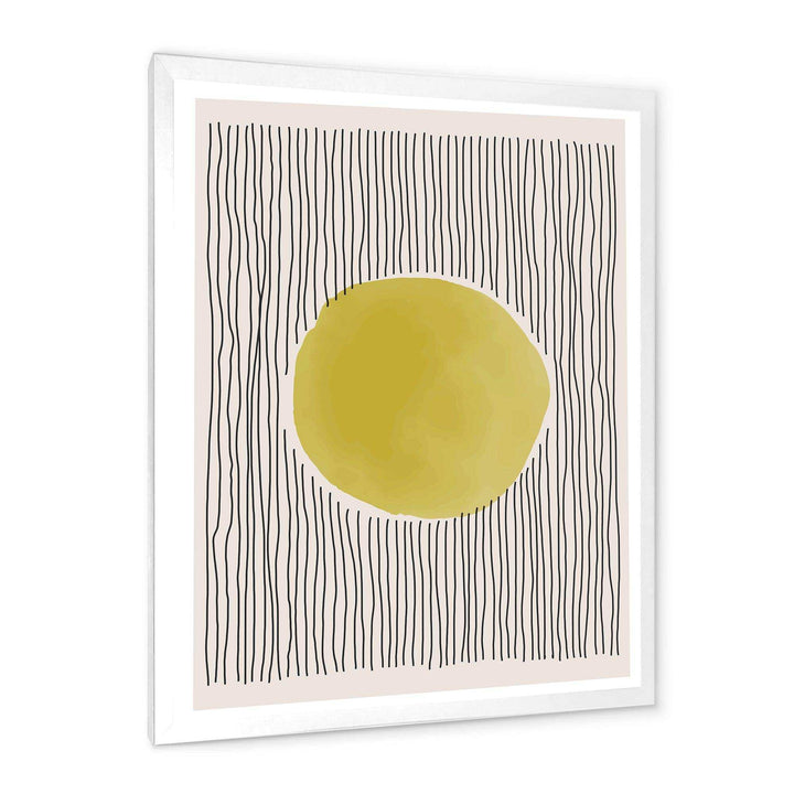 Minimal Geometric Lines And Circle I - Modern Canvas Wall Art