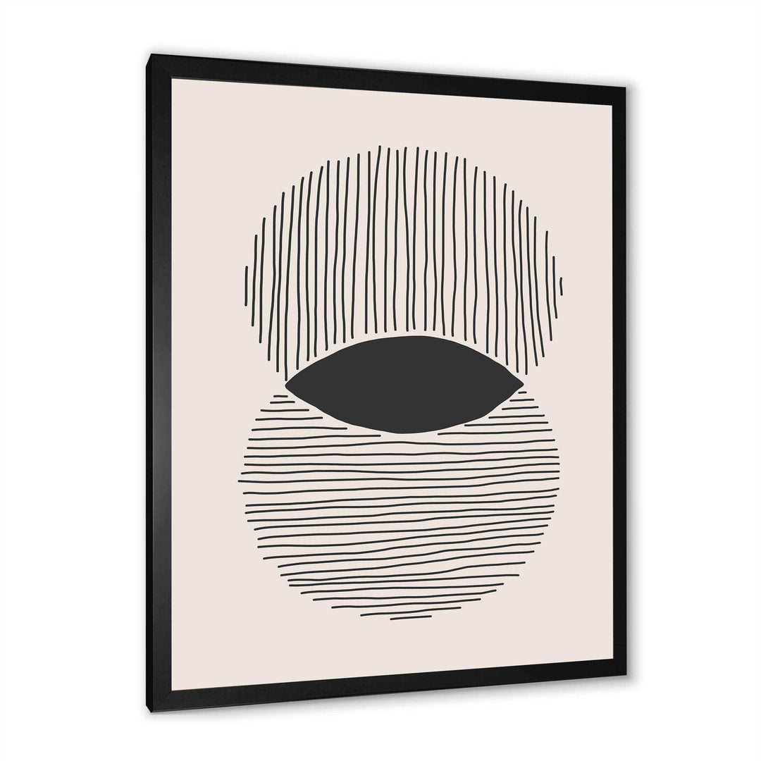 Minimal Geometric Lines And Circle II - Modern Canvas Wall Art