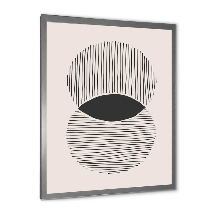 Minimal Geometric Lines And Circle II - Modern Canvas Wall Art