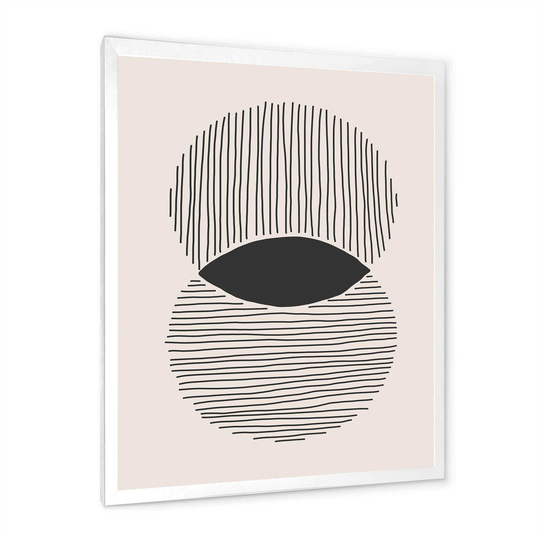 Minimal Geometric Lines And Circle II - Modern Canvas Wall Art