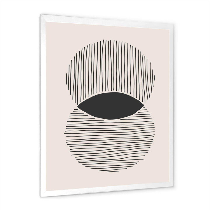 Minimal Geometric Lines And Circle II - Modern Canvas Wall Art