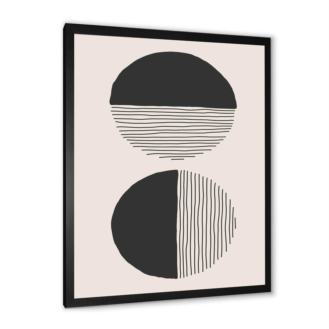 Minimal Geometric Lines And Circle IV - Modern Bedroom Wall Art