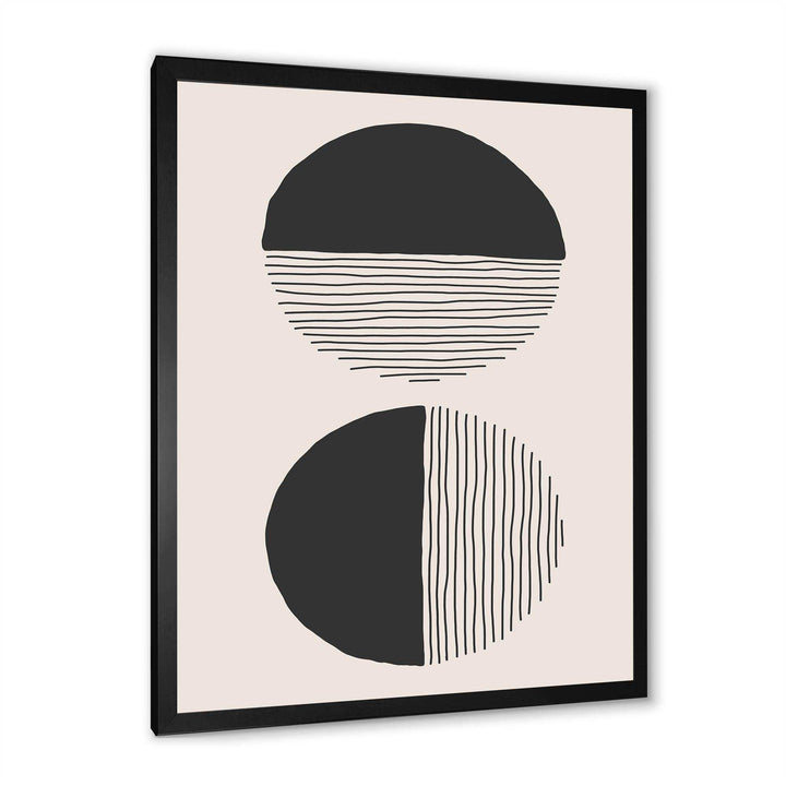 Minimal Geometric Lines And Circle IV - Modern Bedroom Wall Art