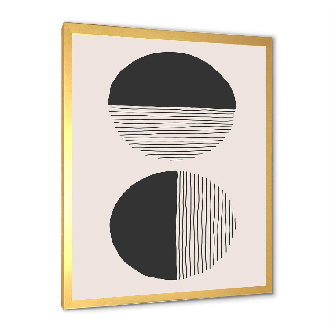 Minimal Geometric Lines And Circle IV - Modern Bedroom Wall Art