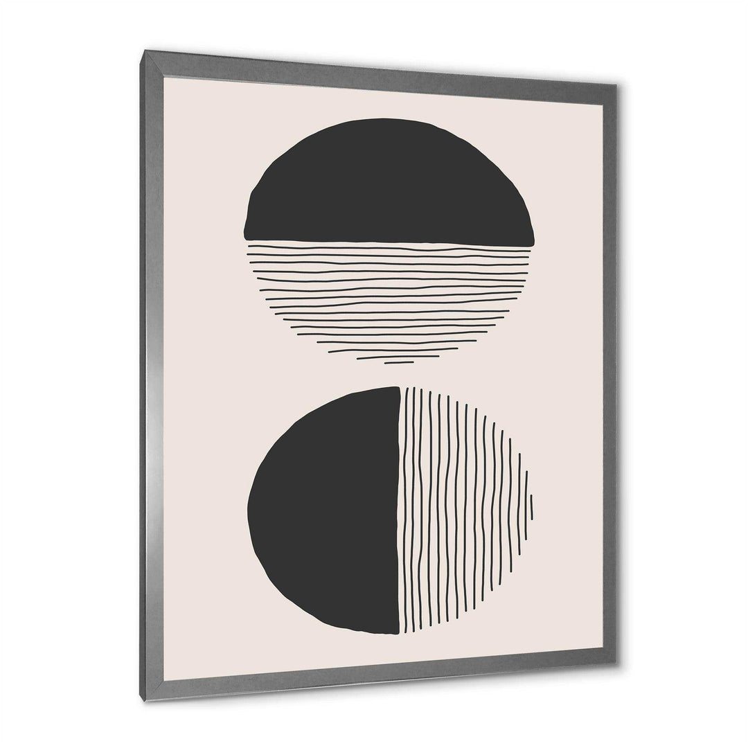 Minimal Geometric Lines And Circle IV - Modern Bedroom Wall Art