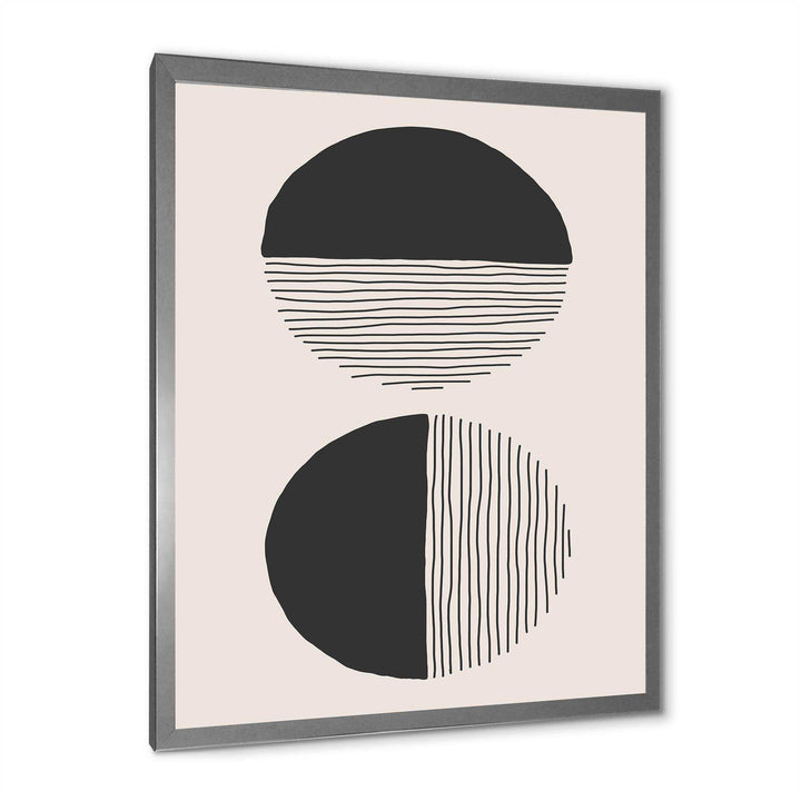 Minimal Geometric Lines And Circle IV - Modern Bedroom Wall Art