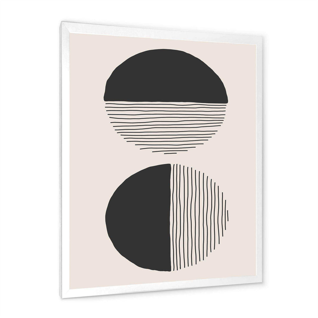 Minimal Geometric Lines And Circle IV - Modern Bedroom Wall Art