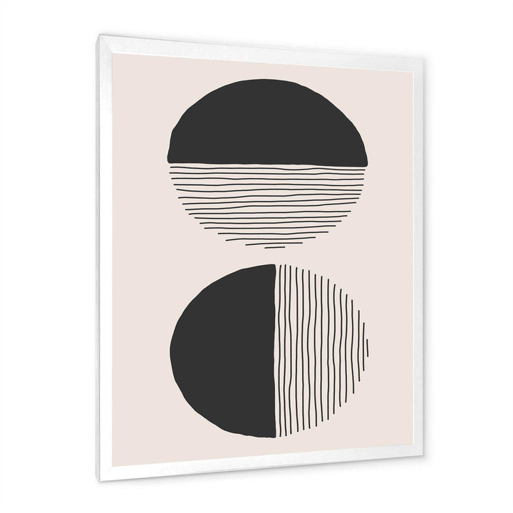 Minimal Geometric Lines And Circle IV - Modern Bedroom Wall Art
