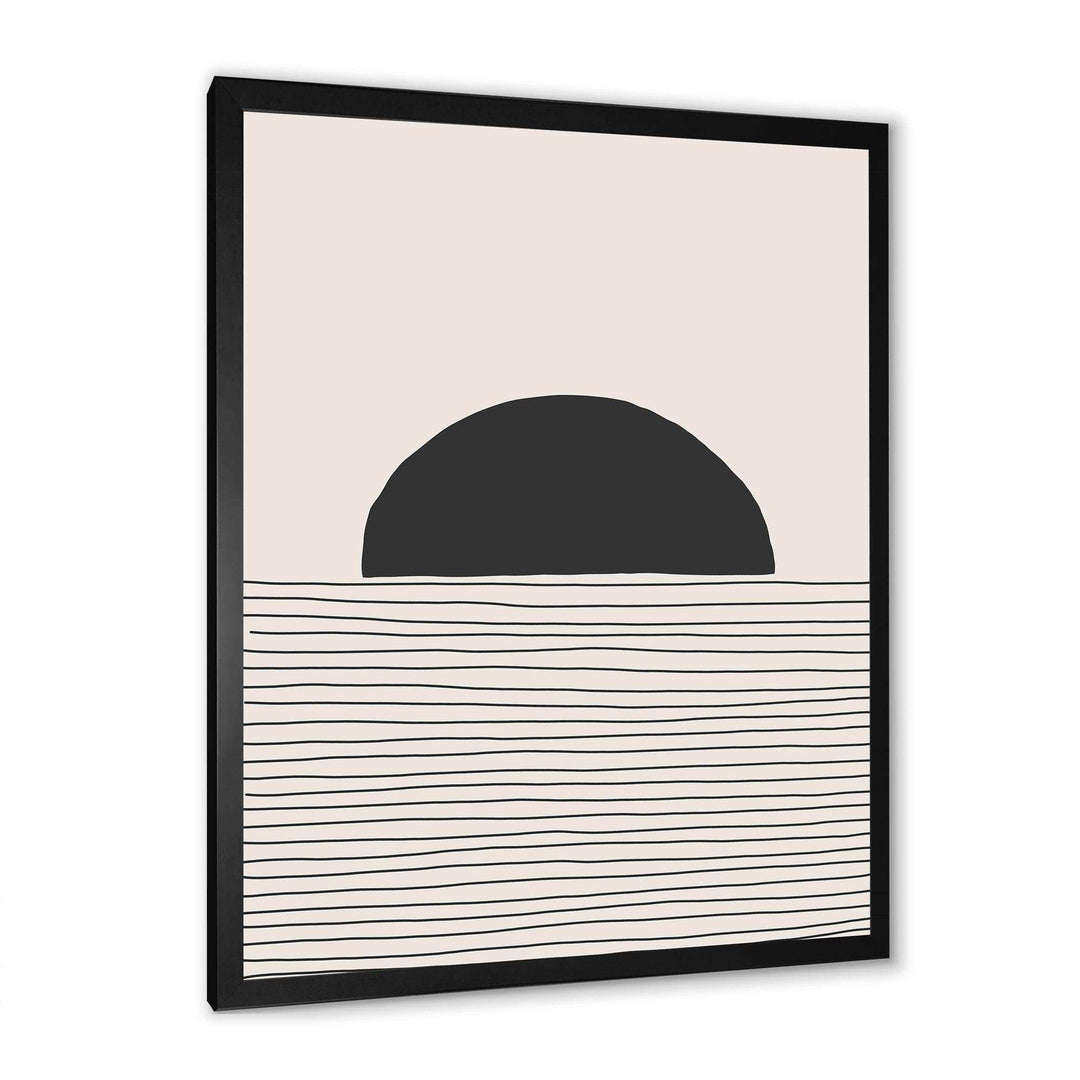 Minimal Geometric Lines And Circle V - Modern Bedroom Wall Art