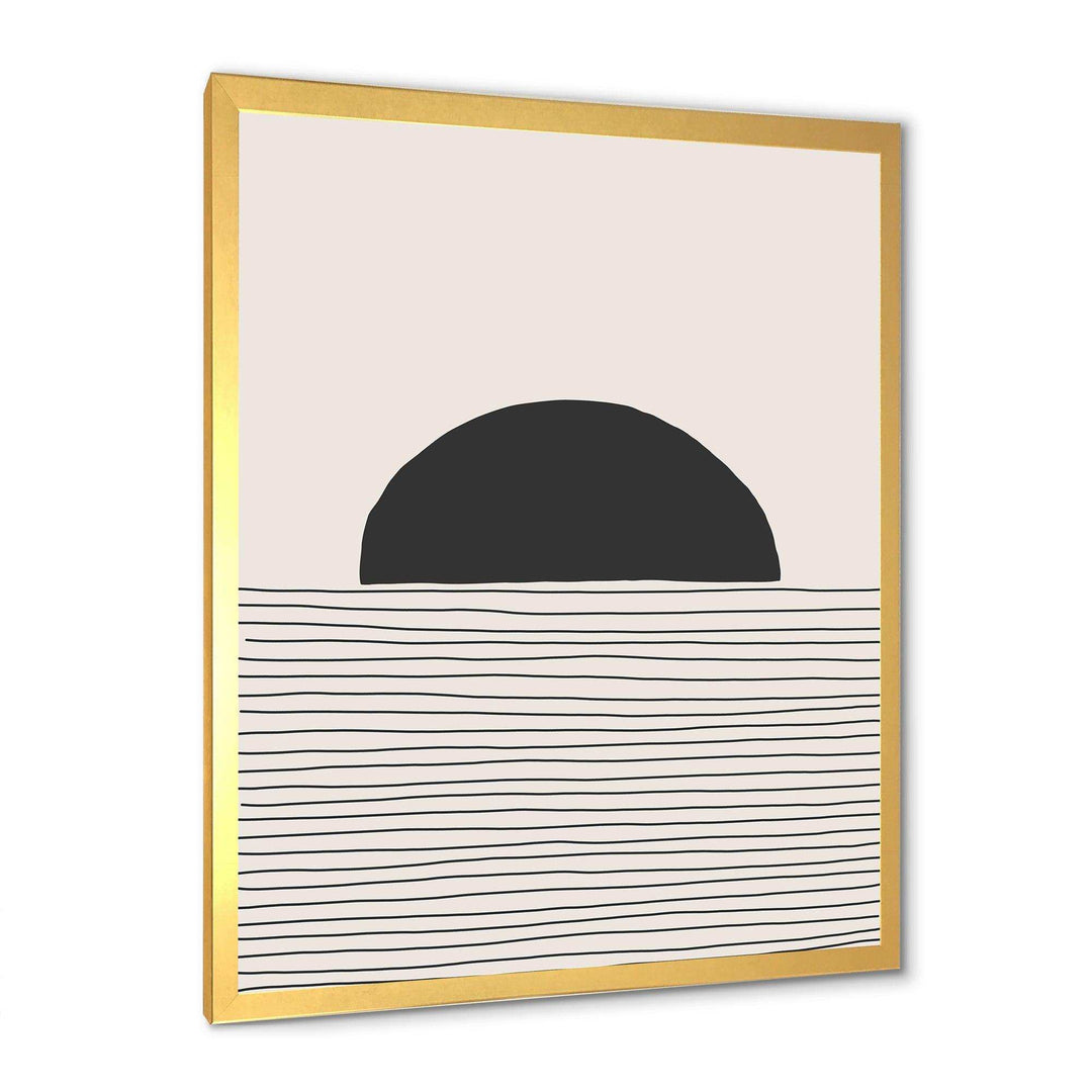 Minimal Geometric Lines And Circle V - Modern Bedroom Wall Art
