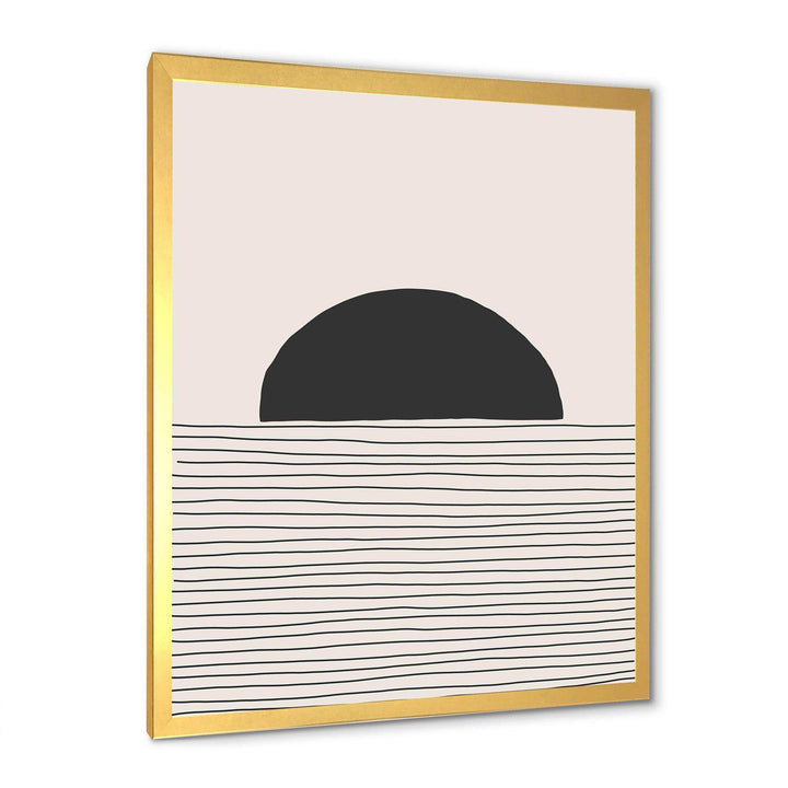 Minimal Geometric Lines And Circle V - Modern Bedroom Wall Art