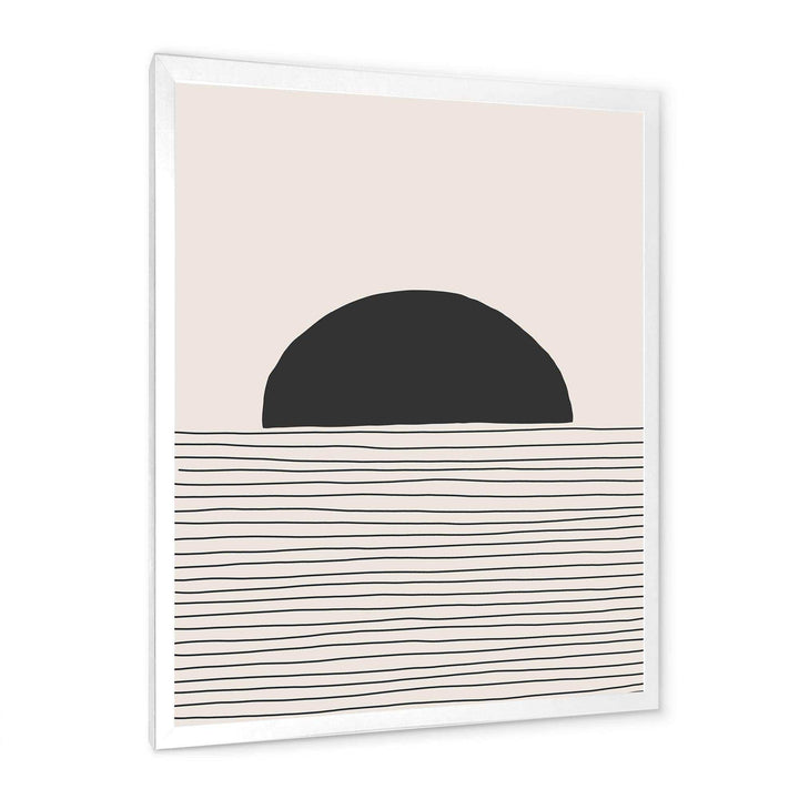 Minimal Geometric Lines And Circle V - Modern Bedroom Wall Art