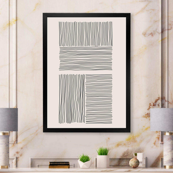 Minimal Geometric Lines And Squares IV - Modern Wall Art Prints