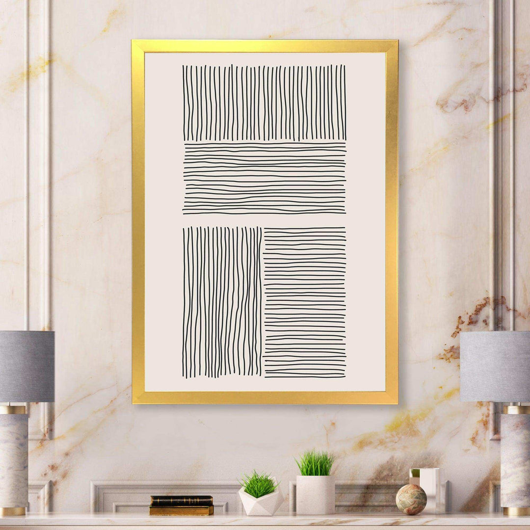Minimal Geometric Lines And Squares IV - Modern Wall Art Prints