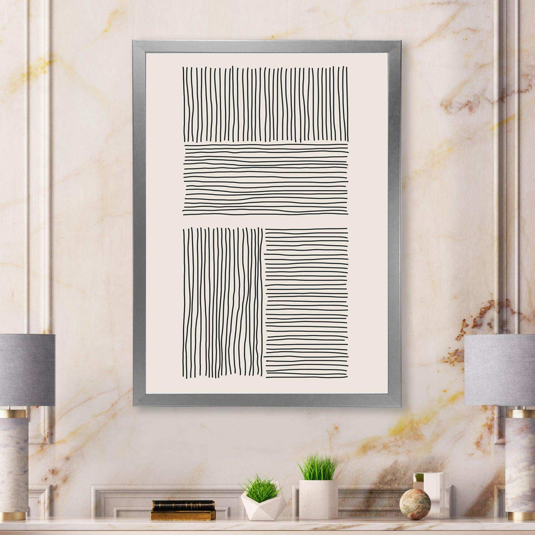Minimal Geometric Lines And Squares IV - Modern Wall Art Prints
