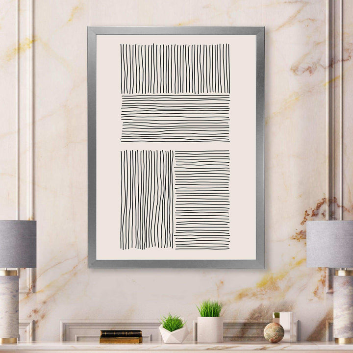 Minimal Geometric Lines And Squares IV - Modern Wall Art Prints