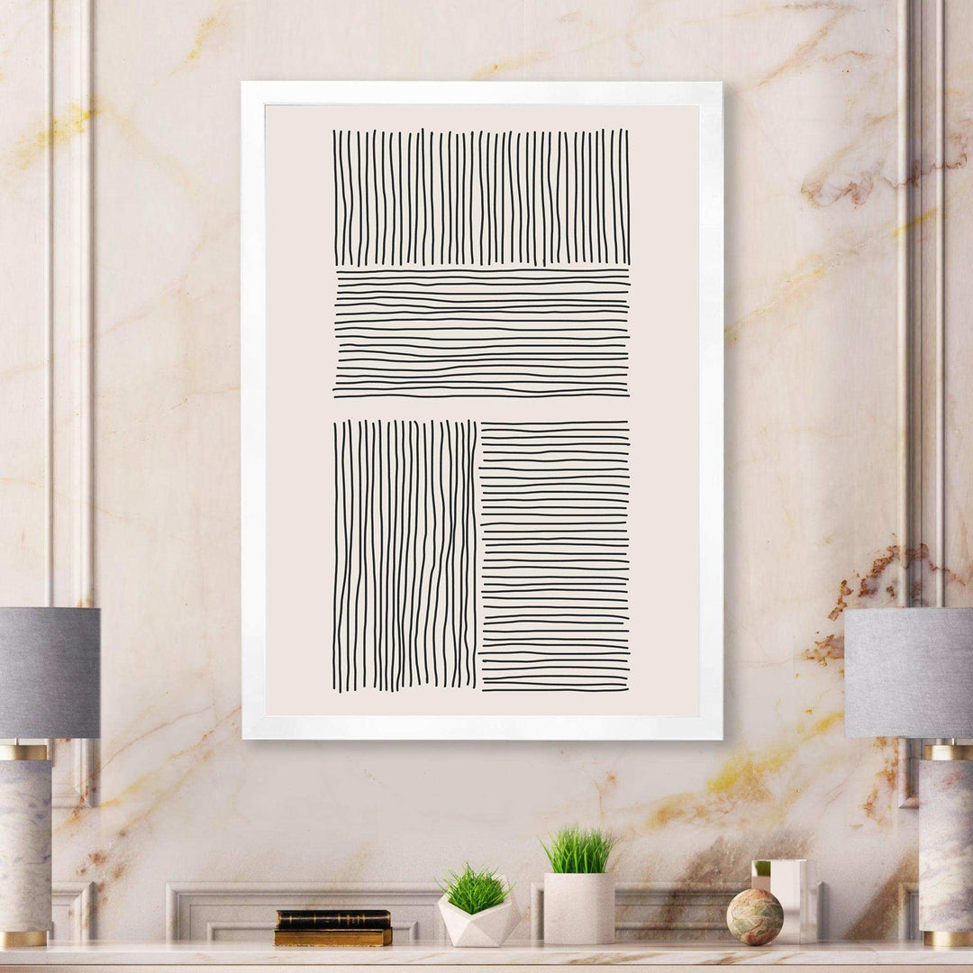 Minimal Geometric Lines And Squares IV - Modern Wall Art Prints