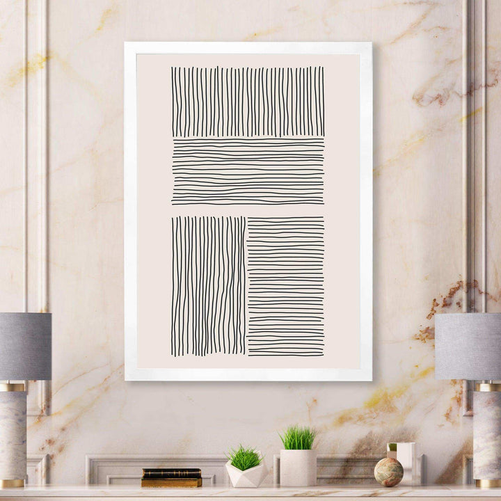 Minimal Geometric Lines And Squares IV - Modern Wall Art Prints