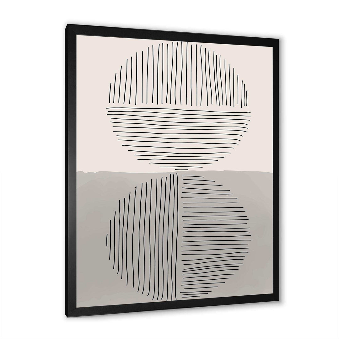 Minimal Geometric Lines And Circle VI - Modern Living Room Wall Decor