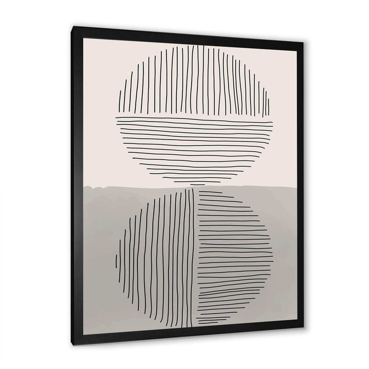 Minimal Geometric Lines And Circle VI - Modern Living Room Wall Decor