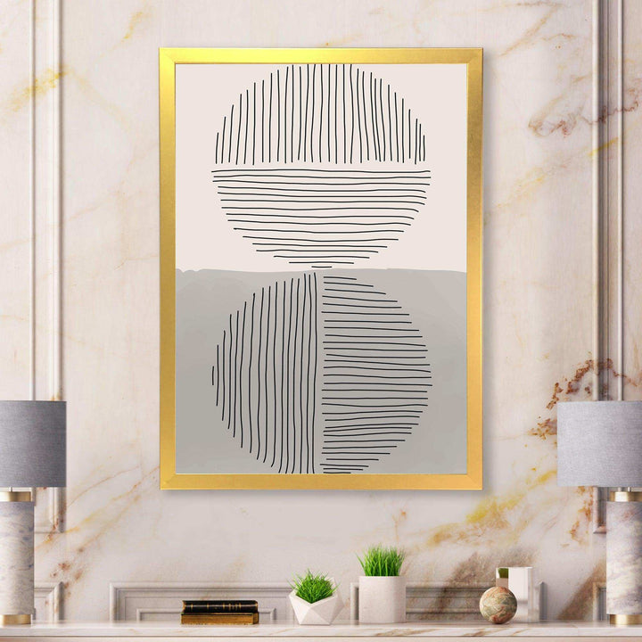 Minimal Geometric Lines And Circle VI - Modern Living Room Wall Decor