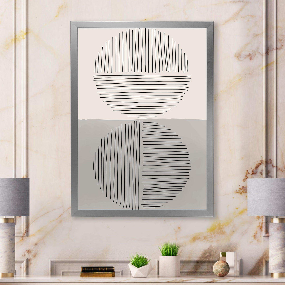 Minimal Geometric Lines And Circle VI - Modern Living Room Wall Decor