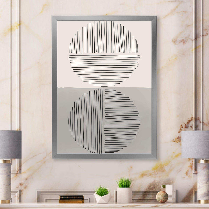 Minimal Geometric Lines And Circle VI - Modern Living Room Wall Decor