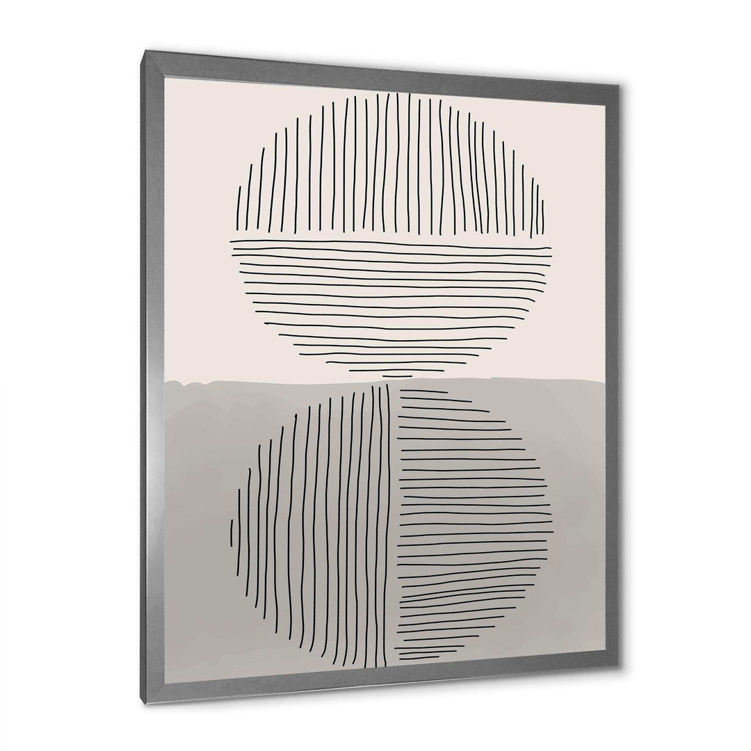 Minimal Geometric Lines And Circle VI - Modern Living Room Wall Decor