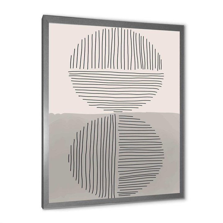 Minimal Geometric Lines And Circle VI - Modern Living Room Wall Decor