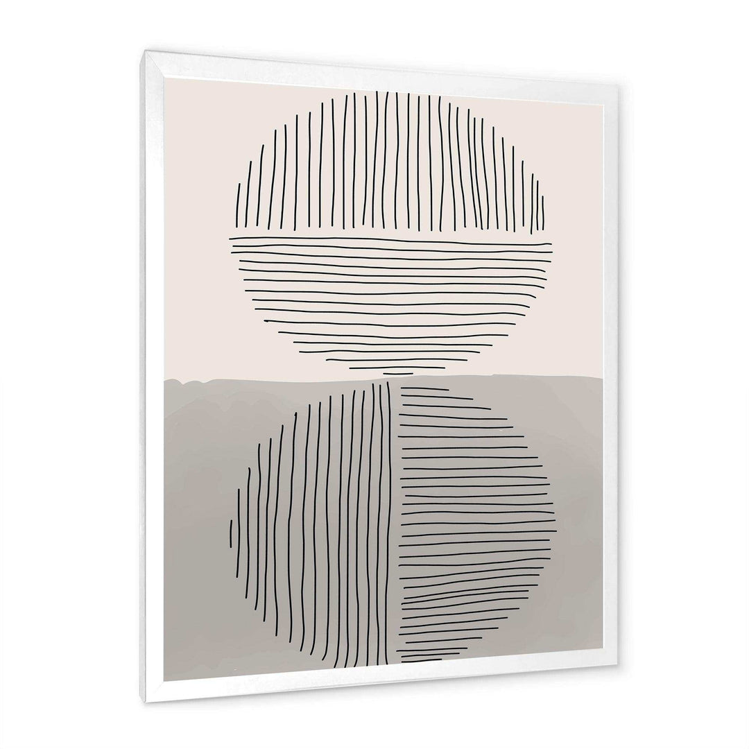 Minimal Geometric Lines And Circle VI - Modern Living Room Wall Decor