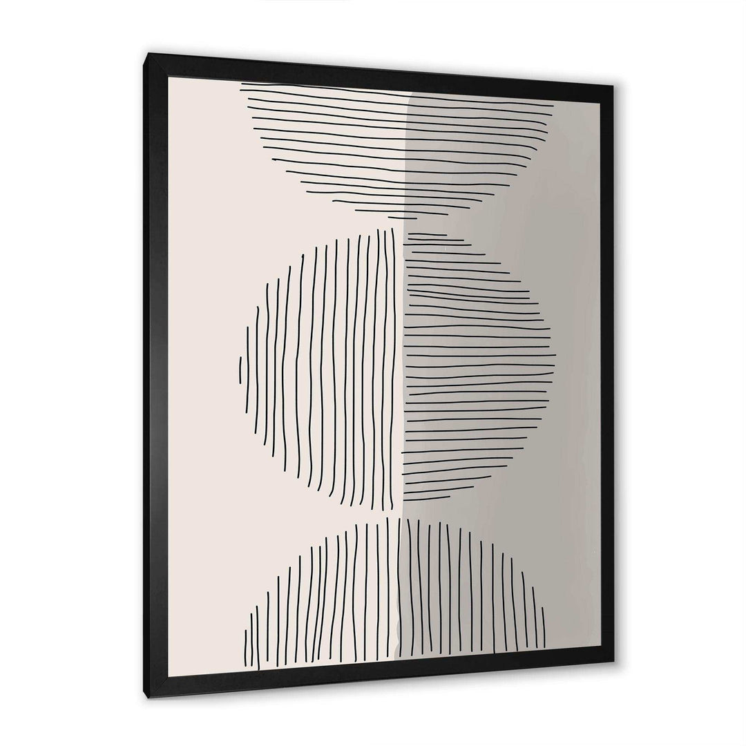 Minimal Geometric Lines And Circle VII - Modern Canvas Wall Art