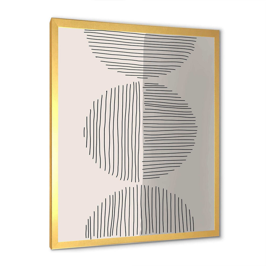 Minimal Geometric Lines And Circle VII - Modern Canvas Wall Art