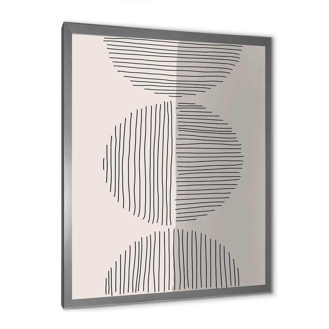 Minimal Geometric Lines And Circle VII - Modern Canvas Wall Art