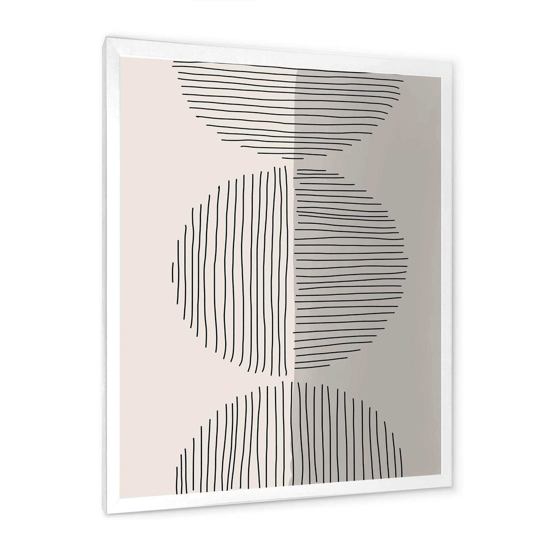 Minimal Geometric Lines And Circle VII - Modern Canvas Wall Art