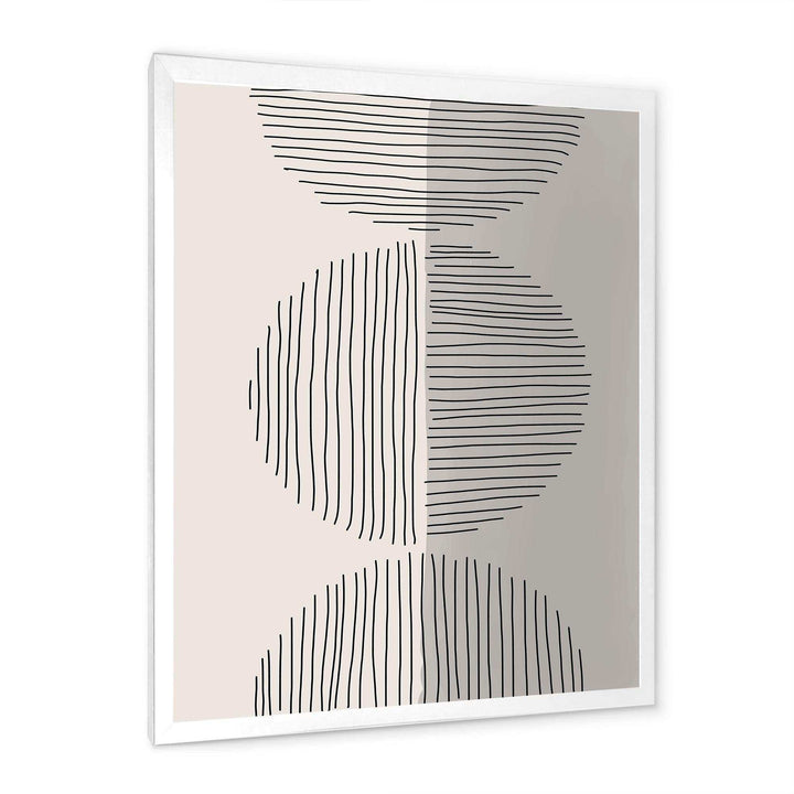 Minimal Geometric Lines And Circle VII - Modern Canvas Wall Art