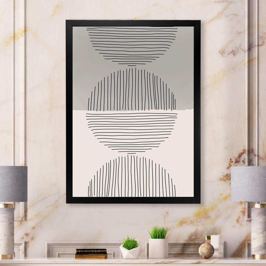 Minimal Geometric Lines And Circle IX - Modern Wall Art Prints