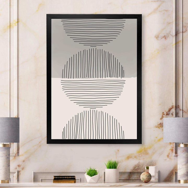 Minimal Geometric Lines And Circle IX - Modern Wall Art Prints